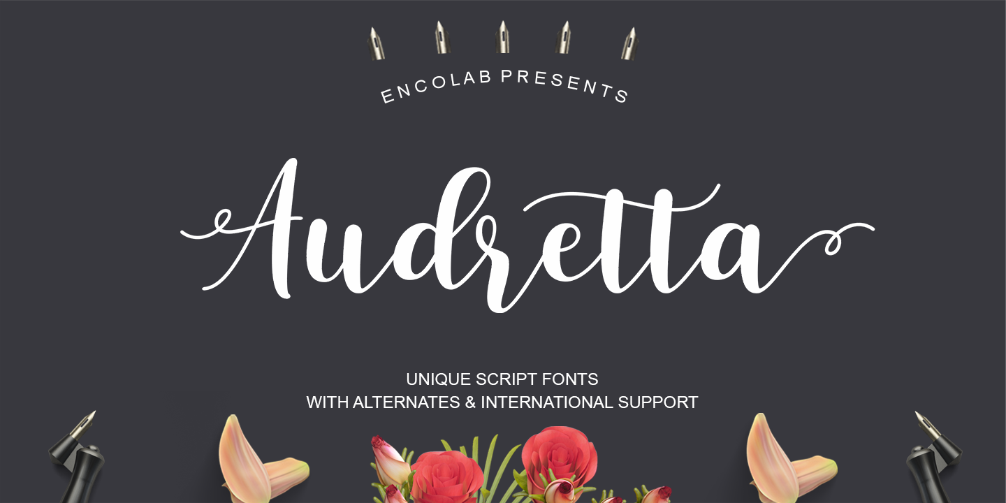 Beispiel einer Audretta-Schriftart